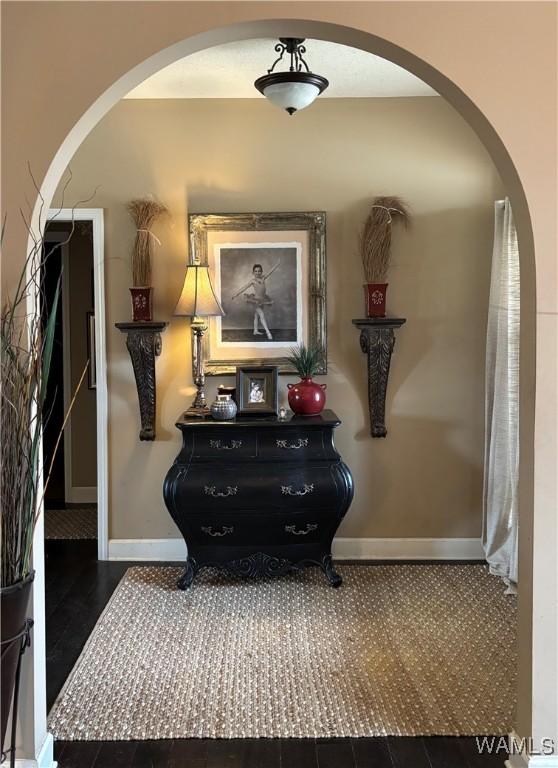 hallway with baseboards