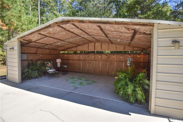 view of parking featuring a carport