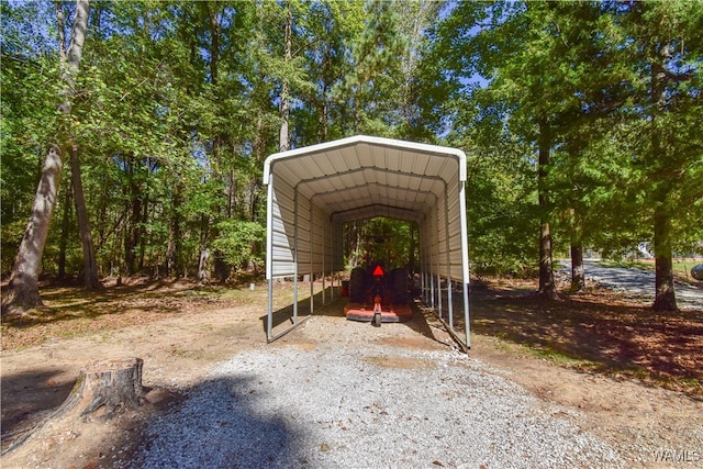 view of outdoor structure with a carport