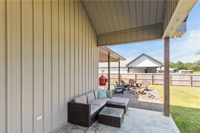 12625 Northside Rd, Northport, AL 35475 - fenced backyard featuring a fire pit and a patio