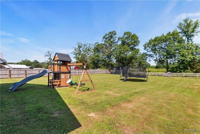 12625 Northside Rd, Northport, AL 35475 - view of yard featuring a trampoline and a playground