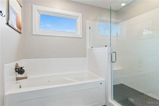 12625 Northside Rd, Northport, AL 35475 - full bathroom with a stall shower and a garden tub