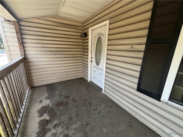 view of exterior entry
