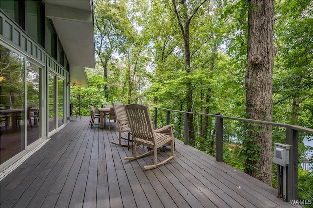 view of wooden deck