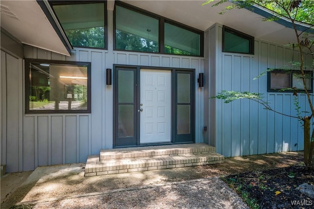 view of doorway to property