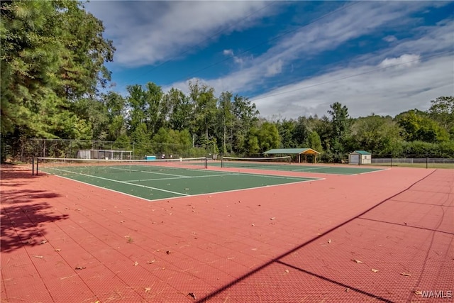 view of tennis court