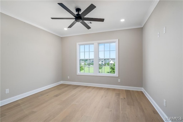 5930 Carleton Park Cir, Tuscaloosa, AL 35406 - spare room with baseboards, light wood-style floors, and ceiling fan