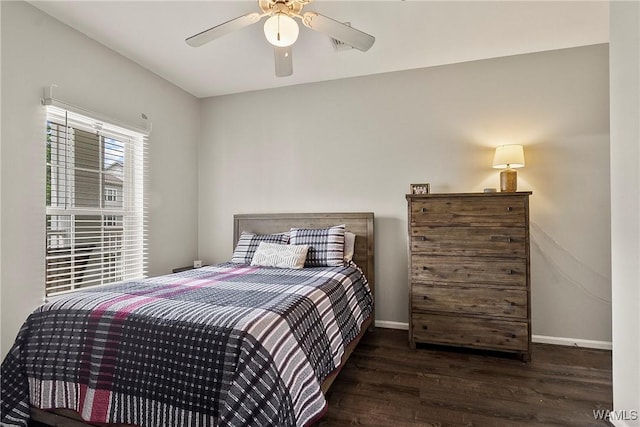 303 Helen Keller Blvd Unit B223, Tuscaloosa, AL 35404 - bedroom featuring wood finished floors, baseboards, and ceiling fan