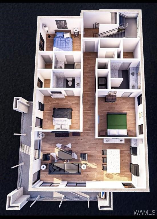 1300 Paul W Bryant Dr Unit 100, Tuscaloosa, AL 35401 - view of home floor plan