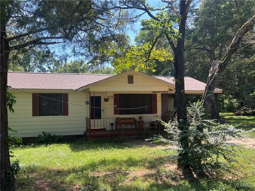 view of front of home featuring covered porch