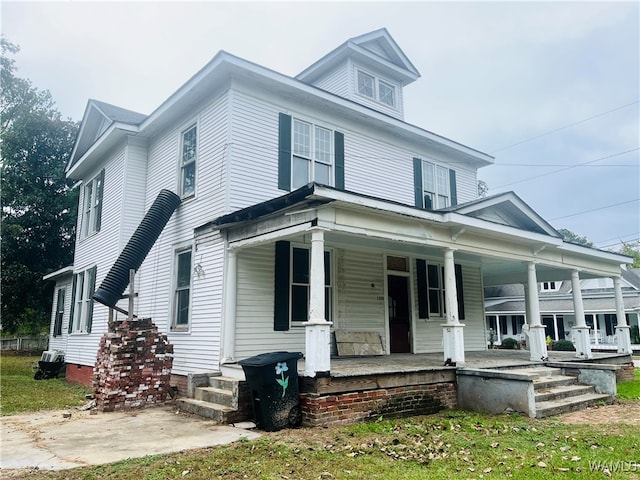 view of front facade with a porch