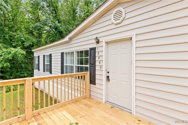 10463 Beulah Lake Ln, Cottondale, AL 35453 - entrance to property featuring a deck and view of wooded area