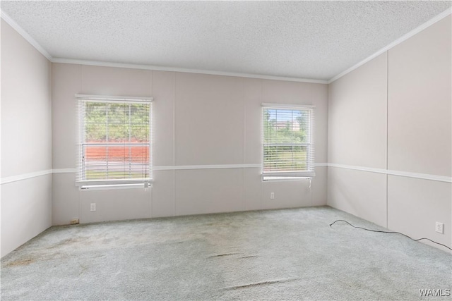 10463 Beulah Lake Ln, Cottondale, AL 35453 - carpeted empty room featuring a textured ceiling and ornamental molding