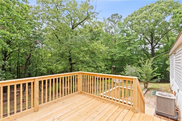 10463 Beulah Lake Ln, Cottondale, AL 35453 - wooden deck with central AC unit