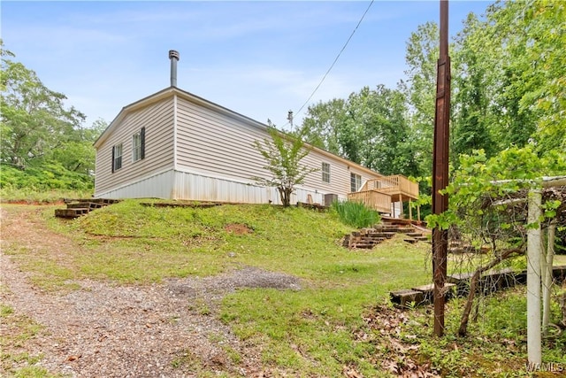 10463 Beulah Lake Ln, Cottondale, AL 35453 - view of side of property with a wooden deck and stairway