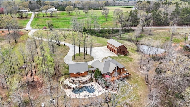 bird's eye view featuring a rural view