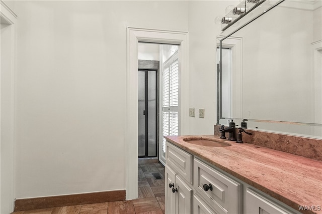 bathroom featuring vanity