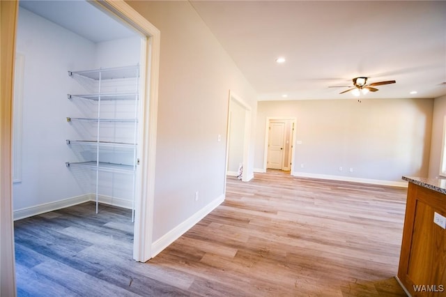 interior space with light wood-type flooring