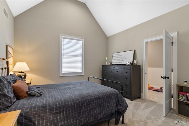 5377 Alexander Ave, Tuscaloosa, AL 35406 - bedroom featuring light colored carpet and vaulted ceiling