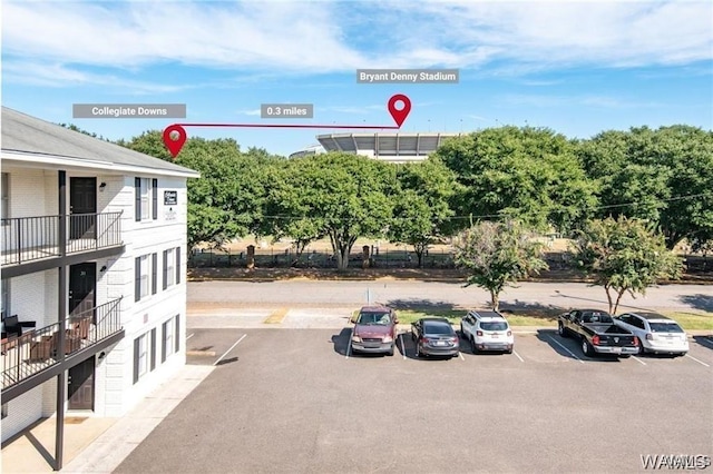 view of uncovered parking lot