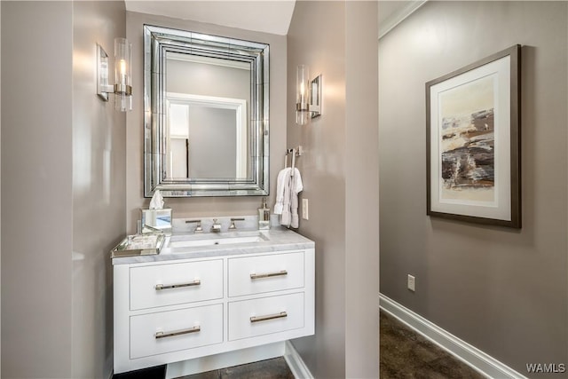 1231 Diamond Point Cir, Tuscaloosa, AL 35406 - bathroom with vanity and baseboards