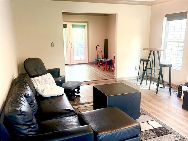 5211 Briarcliff Dr, Northport, AL 35473 - living room featuring light wood-style floors and french doors