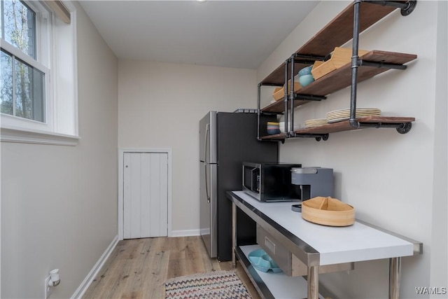 kitchen featuring light hardwood / wood-style floors