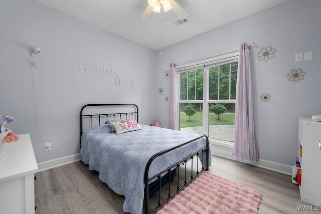 19026 Eastern Valley Rd, West Blocton, AL 35184 - bedroom featuring wood finished floors, baseboards, and a ceiling fan