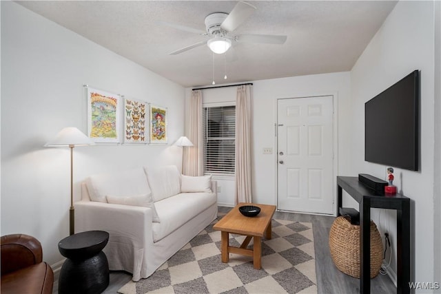 1009 12th St Unit 19, Tuscaloosa, AL 35401 - living room with ceiling fan and light wood-style floors