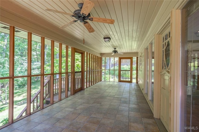 5204 Dove Creek Ave, Northport, AL 35473 - unfurnished sunroom featuring ceiling fan