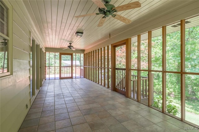 5204 Dove Creek Ave, Northport, AL 35473 - unfurnished sunroom featuring ceiling fan and healthy amount of natural light