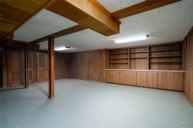 5204 Dove Creek Ave, Northport, AL 35473 - finished below grade area with light carpet and wooden walls