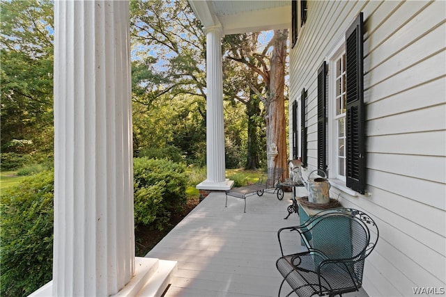 view of patio with covered porch