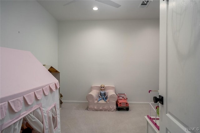 1901 Point Clear Rd, Tuscaloosa, AL 35406 - bedroom featuring baseboards, carpet floors, visible vents, and recessed lighting
