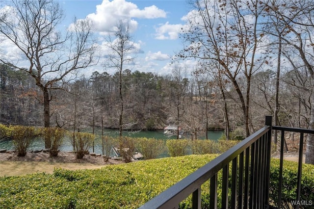 1901 Point Clear Rd, Tuscaloosa, AL 35406 - balcony with a water view and a forest view