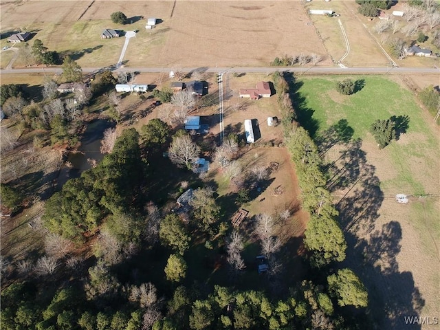 bird's eye view featuring a rural view