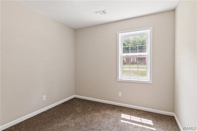 view of carpeted spare room