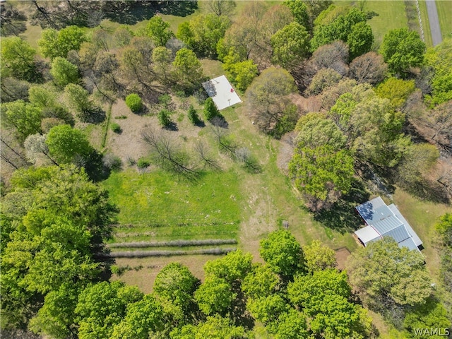 bird's eye view with a rural view