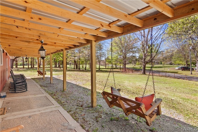 exterior space featuring a lawn