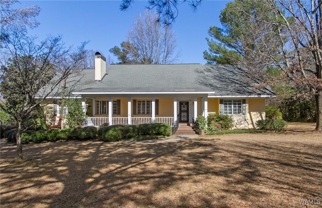 view of front of house with a porch