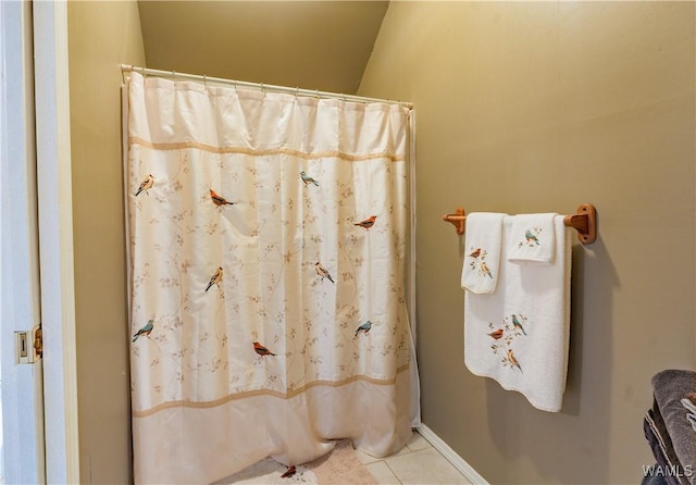 bathroom featuring tile patterned flooring