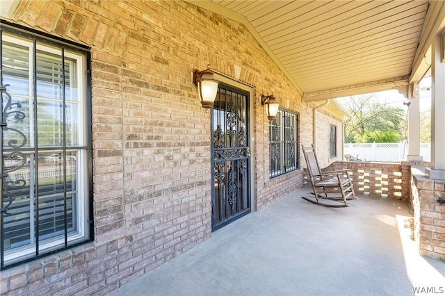 view of patio / terrace featuring a porch