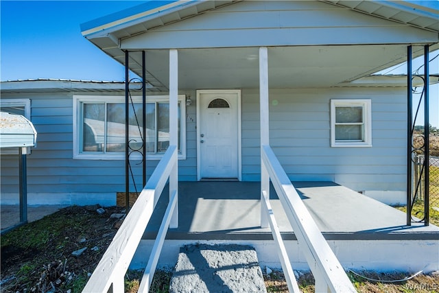 view of doorway to property