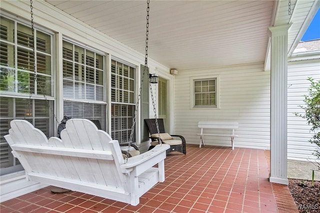 view of patio / terrace with a porch