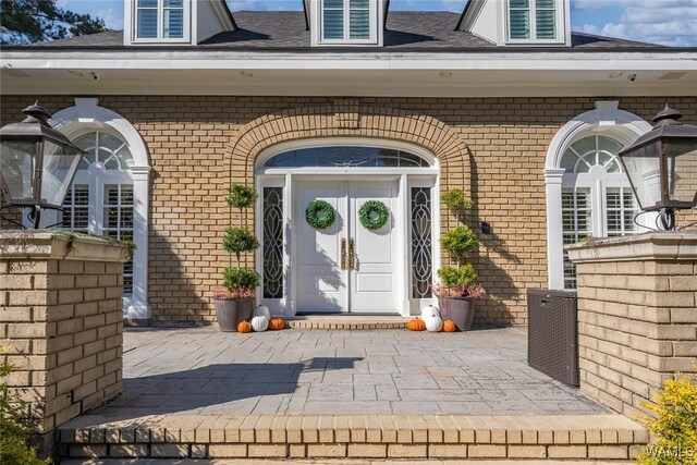 view of new england style home