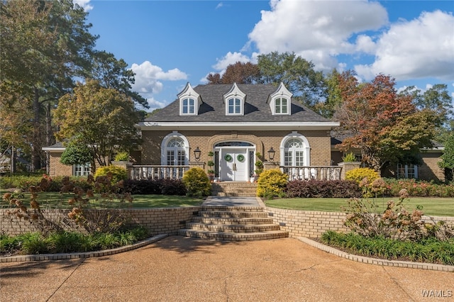 view of front of home with french doors