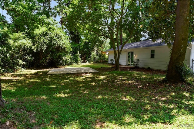 view of yard with a patio