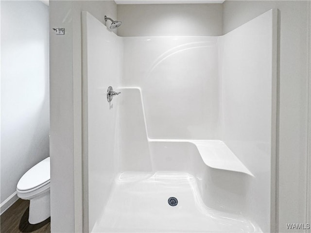 11604 Cripple Creek Rd, Berry, AL 35546 - full bath with toilet, a shower, and wood finished floors