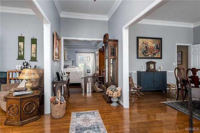 1137 Germantown Rd, Tuscaloosa, AL 35406 - entryway featuring wood finished floors and crown molding