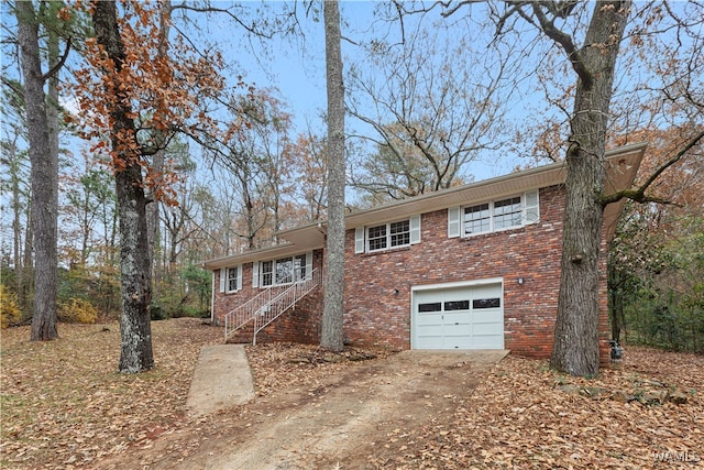 tri-level home with a garage